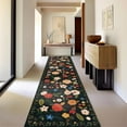 thumbnail image 1 of 2'6''x 10' Boho Runner Rug for Hallways, Soft Non Slip Washable Runner Rug Floral Floor Carpet Runner Rug for Entryway Laundry Room Bathroom, 1 of 10