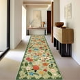 thumbnail image 1 of 2'6''x 10' Boho Runner Rug for Hallways, Soft Non Slip Washable Runner Rug Floral Floor Carpet Runner Rug for Entryway Laundry Room Bathroom, 1 of 10