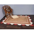 thumbnail image 1 of 2.6 x 6 Feet ( 75 cm x 180 cm ) Natural Jute with Red Scalloped Area Rugs , Home Decor Rugs, 1 of 5