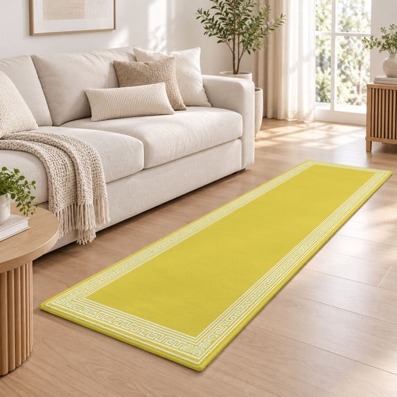 Greek Key Gold Rug 2'6
