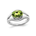 thumbnail image 1 of Gem & Harmony 2.60 Carat (Ctw) Oval-Cut Peridot Ring in Sterling Silver for Women, 1 of 5