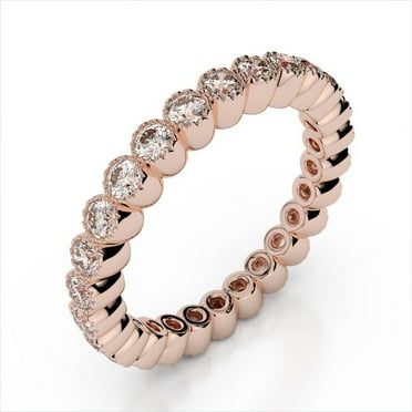 2.60 Ct Stunning Solitaire Round Diamond Bridal Bands Solid 14K Rose Gold