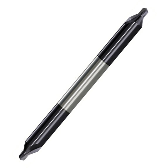 #2 60º X 4"OAL ALTiN Coated Solid Carbide Double End CenterDrill
