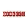 thumbnail image 1 of 2.61 ct Brilliant Emerald Cut Natural Garnet 14k Rose Gold Eternity Band SZ 5.5, 1 of 6