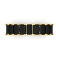 thumbnail image 1 of 2.61 ct Brilliant Emerald Cut Natural Onyx 18K Yellow Gold Eternity Band SZ 9.5, 1 of 6