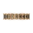 thumbnail image 1 of 2.61 ct Brilliant Emerald Cut Simulated Champagne 14k Rose Gold Eternity Band SZ 4.25, 1 of 6