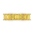 thumbnail image 1 of 2.61 ctw Wedding Band for Women - 14K White Gold Natural Citrine Stackable Eternity Ring, 1 of 6
