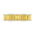 thumbnail image 1 of 2.61 ctw Wedding Band for Women - 14K White Gold Natural Citrine Stackable Eternity Ring, 1 of 6