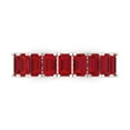thumbnail image 1 of 2.61 ctw Wedding Band for Women - 14K White Gold Simulated Pink Tourmaline Stackable Eternity Ring, 1 of 6