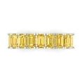 thumbnail image 1 of 2.61 ctw Wedding Band for Women - 14K White Gold Simulated Yellow Diamond Stackable Eternity Ring, 1 of 6