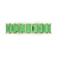 thumbnail image 1 of 2.61 ctw Wedding Band for Women - 18K Rose Gold Simulated Green Diamond Stackable Eternity Ring, 1 of 6