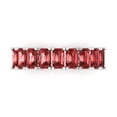 thumbnail image 1 of 2.61 ctw Wedding Band for Women - 18K White Gold Natural Garnet Stackable Eternity Ring, 1 of 6