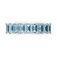 thumbnail image 1 of 2.61 ctw Wedding Band for Women - 18K White Gold Natural Swiss Blue Topaz Stackable Eternity Ring, 1 of 6