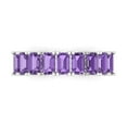 thumbnail image 1 of 2.61 ctw Wedding Band for Women - 18K White Gold Simulated Alexandrite Stackable Eternity Ring, 1 of 6