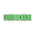 thumbnail image 1 of 2.61 ctw Wedding Band for Women - 18K White Gold Simulated Green Diamond Stackable Eternity Ring, 1 of 6