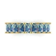 thumbnail image 1 of 2.61 ctw Wedding Band for Women - 18K Yellow Gold Blue Moissanite Stackable Eternity Ring, 1 of 6