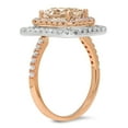 thumbnail image 1 of 2.62 ct Emerald Cut Simulated Champagne Diamond Halo Engagement Ring for Women in 18K Rose/White Gold, 1 of 2