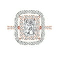 thumbnail image 1 of Clara Pucci 14K Rose/White Gold 2.62ct Clear Halo Ring for Women, 1 of 8