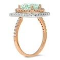 thumbnail image 1 of 2.62 ct Emerald Cut Simulated Green Diamond Halo Engagement Ring for Women in 18K Rose/White Gold, 1 of 2