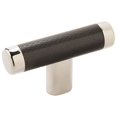 thumbnail image 1 of 2.62 in. Esquire T Cabinet Knob, Bright Nickel & Black Bronze, 1 of 1