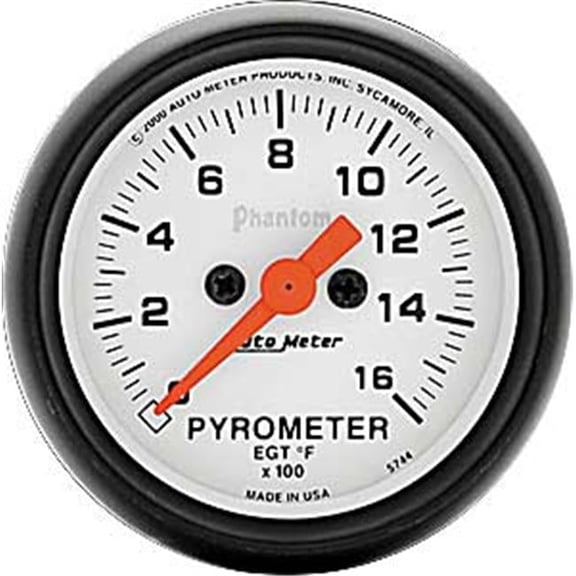 2.62 in. Phantom Electric Pyrometer Gauge Kit - Black - 2.62in.
