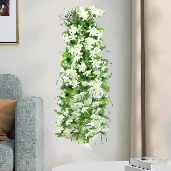 Fnyoxu 2.62Ft Lilies Flower Garland with Lilies Fake Lilies Flower Garland Floral Vines for Wedding Home Party Table Runner Decor Artificial Flower Vines Fake Silk