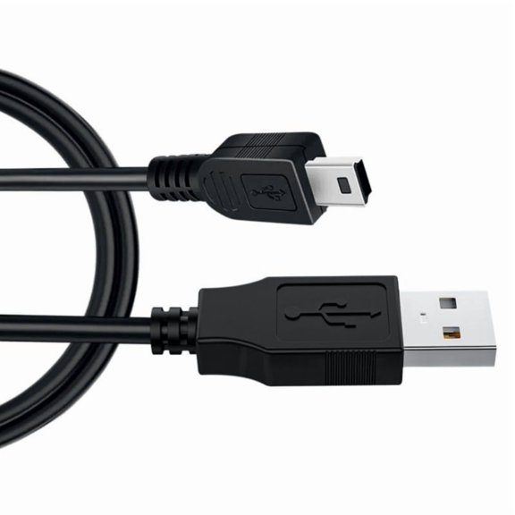 2.62ft Long USB to Mini USB Power Cable Wire Line with Trapezoid T Shape Connector for Quick Charging and Data Sync