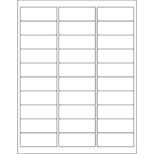 2.63 x 1 in. White Rectangle Laser Labels& Master Case - Pack of 30000 ...