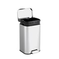 2.64 Gallon/12 L Stainless Steel Step Trash Can,Rectangular Kitchen ...