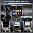 thumbnail image 1 of 2+64G 10in Android 13 Car Stereo Radio GPS Navigation for Lexus IS250/IS350 2006-2012 with Carplay Android Auto Car Radio with Bluetooth Wifi FM/RDS SWC Split Screen + AHD Backup Camera, 1 of 12