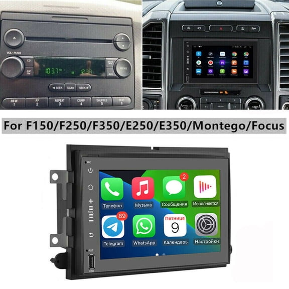 2+64G 7in Android 13 Car Stereo Radio GPS Navigation for Ford F250 2004-2014,for Ford F250 Lariat King Ranch 2012,for Ford Expedition EL XLT 2011 with Wireless Carplay Android Auto Bluetooth FM WiFi