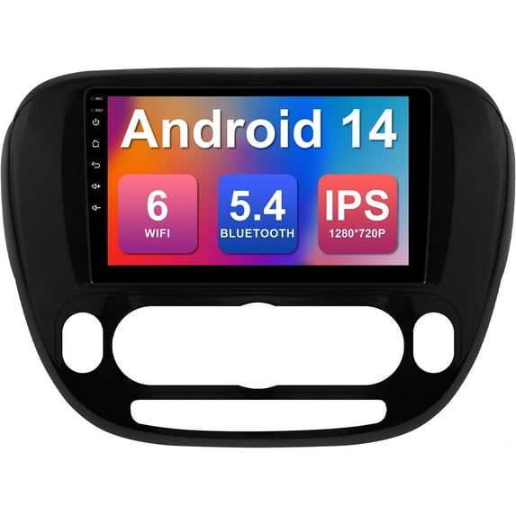 2+64G 9 inch Android 14 Car Stereo for Kia Soul 2014-2019 Touchscreen Screen Car Radio with WiFi 6 Carplay & Android Auto Support Backup Camera GPS FM Navi Bluetooth 5.4 SWC