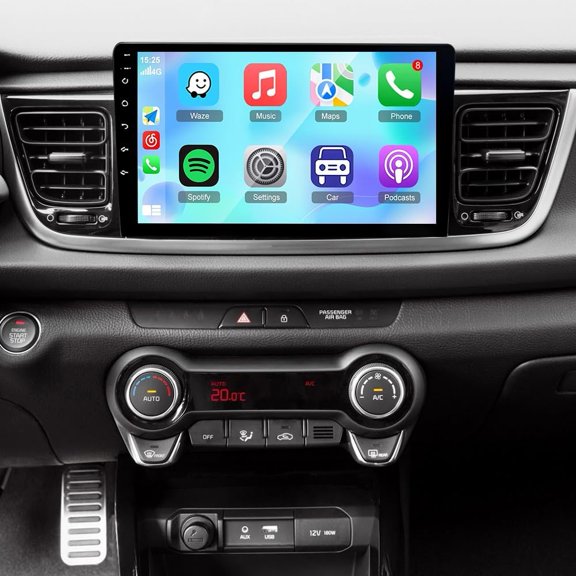 2+64G 9Inch Car Navigation Android 13 Player Support Wireless Carplay/Android Auto Car Stereo Radio with Camera and Microphone Steering Wheel Control GPS Player Compatible for Kia Rio 2018-2023