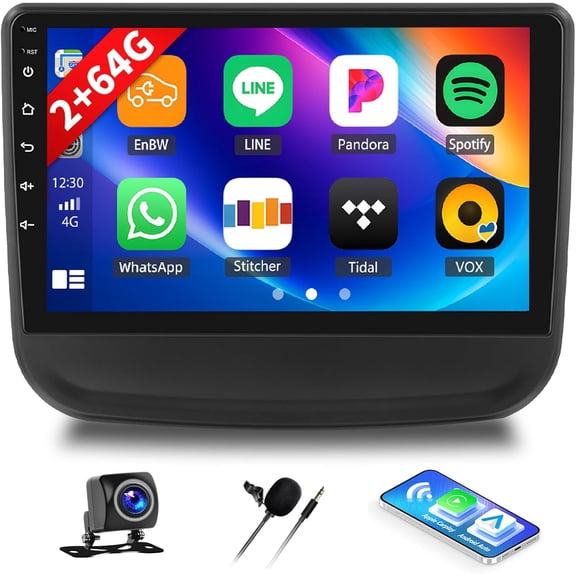 [2+64G] Android 13 Car Stereo for Chevy Chevrolet Equinox 2018-2020 with Wireless Carplay&Android Auto,10.1 Car Radio with Mirror Link,BT,FM/RDS,WiFi,GPS,SWC,1080P,EQ,USB+AHD Backup Camera