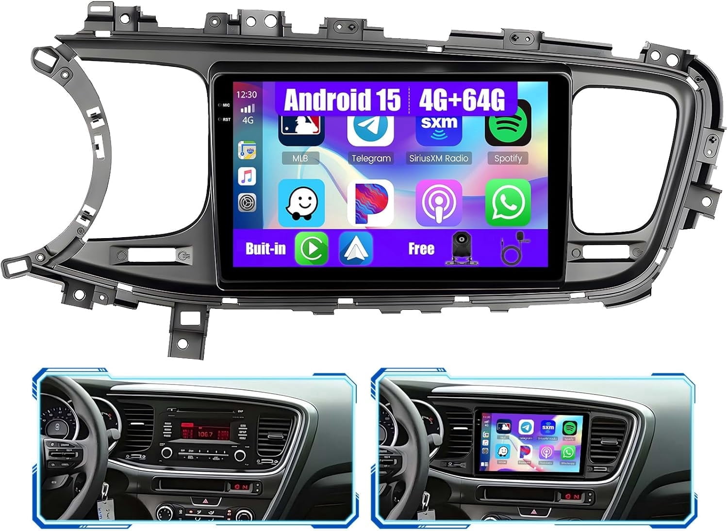 2+64G Android 13 Car Stereo GPS Navigation for Kia Optima K5 2011-2015 ...