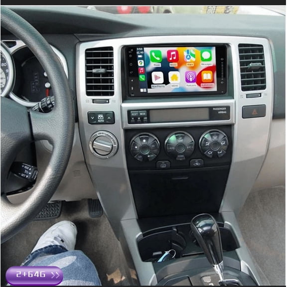 2+64G Android 13 Car Stereo for Toyota 4Runner 2003 2004 2005 2006 2007 2008 2009 Fit for Carplay Android Auto 7in Car Radio with GPS WiFi Bluetooth FM/RDS SWC Split Screen + AHD Backup Camera