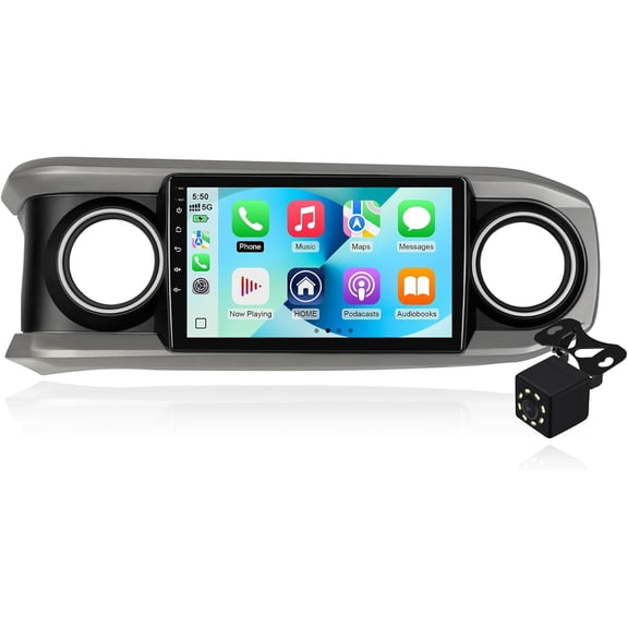 2+64G Android 14 Car Radio Stereo for Toyota Tacoma 2016-2022 Built-in Wireless Carplay/Android Auto/GPS/Bluetooth/FM/AUX/Steering Wheel Controls