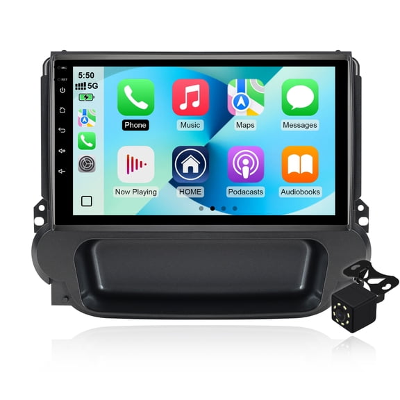 2+64G Android 14 Car Stereo for Chevrolet Chevy Malibu 2009-2014 with 9 Inch Built-in Wireless Carplay/Android Auto/GPS/WiFi/Bluetooth/FM/Backup Camera