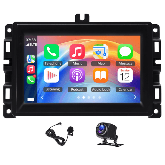 2+64G Android 14 Car Stereo GPS Navigation for Jeep Compass 2017-2020 Low-configuration with Carplay Android Auto 7in Touchscreen Car Radio with Bluetooth Wifi FM RDS SWC Mirror Link Split Screen