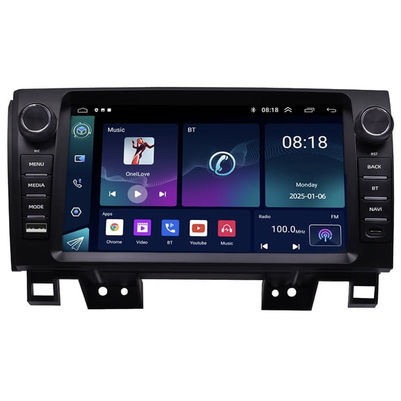 2+64G Android 14 Car Stereo GPS Navigation for Toyota Tundra 2007-2013 for for Toyota Sequoia 2008-2019 with Carplay Android Auto 9in Car Radio Multimedia Player Support Bluetooth