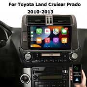2+64G Android 14 Car Stereo for Toyota Land Cruiser Prado 2010-2013 with CarPlay and Android Auto 9 Touch Screen GPS BT WiFi, DSP Audio FM/RDS SWC