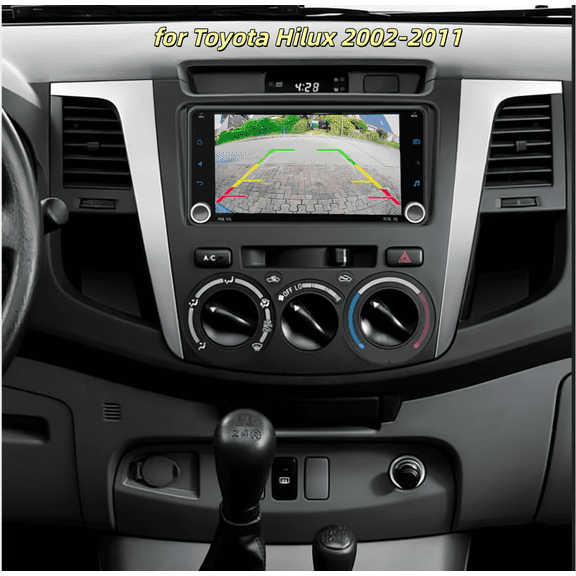 2+64G Android 15 Car Stereo for Toyota Hilux 2002-2011 Head Unit Fit for Carplay Android Auto GPS Navigation 7in Car Radio Player with WiFi Bluetooth FM/RDS SWC Mirror Link Split Screen