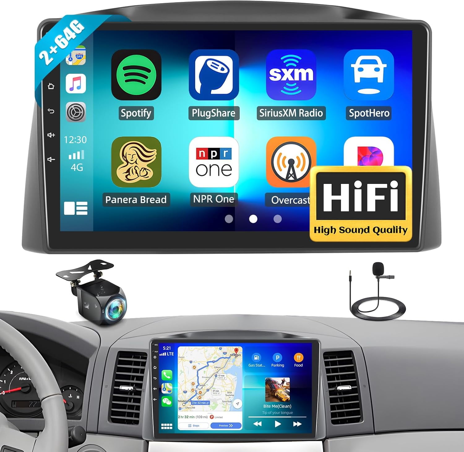 Autoradio Android 15 10 Pouces Pour Jeep Grand Cherokee 2005-2007 - GPS, Carplay Sans Fil, Caméra Recul, 4+32Go