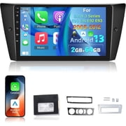 [2+64G] for BMW 3 Series E90 E91 E92 E93 2005-2012 Android Radio, 9 inch Touchsceen BMW Car Stereo - Wireless Carplay and Android Auto, 5G,WiFi, GPS, DSP, Multiple UI, SWC + Canbus + Rearview Camera