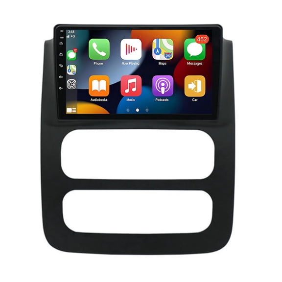 2+64G Car Stereo for Dodge Ram 1500/2500/3500 2003-2005 with Wireless CarPlay Android Auto 9inch Touch Screen Support Bluetooth FM GPS WiFi Mirror Link