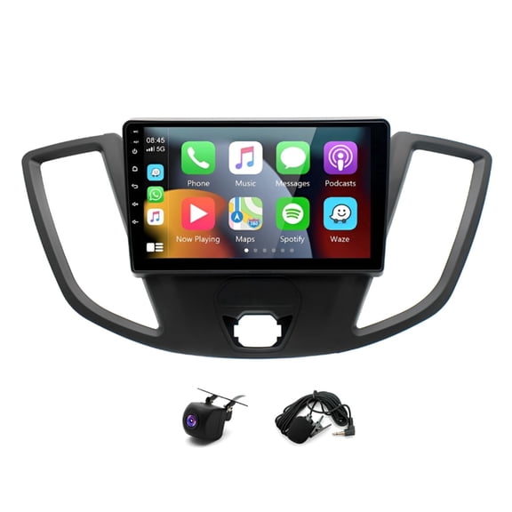 2+64G Car Stereo for Ford Transit Custom 2013-2019 with Wireless CarPlay Android Auto 9inch Touch Screen Support Bluetooth FM/RDS GPS WiFi SWC Mirror Link