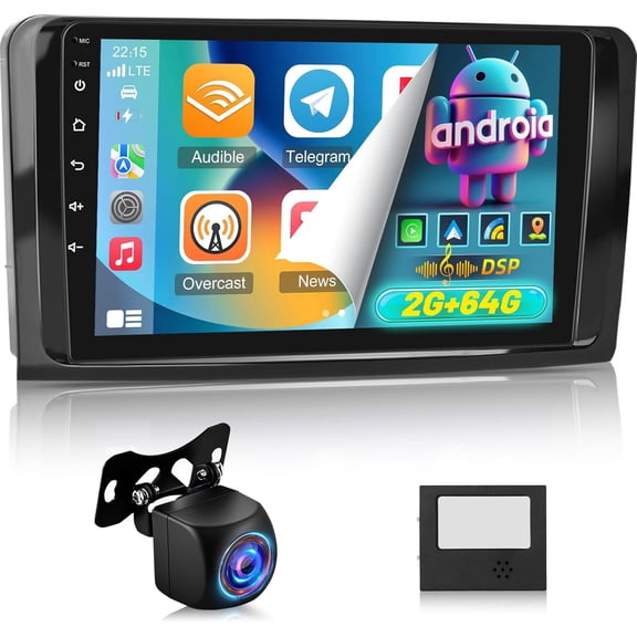 2+64G for Mercedes Benz GL ML Class W164 X164 ML350 ML500 GL350 GL450 2005-2011 Android Stereo - 9 inch Touchscreen DSP Audio - Wireless Carplay and Android Auto, WiFi, GPS + Rearview Camera