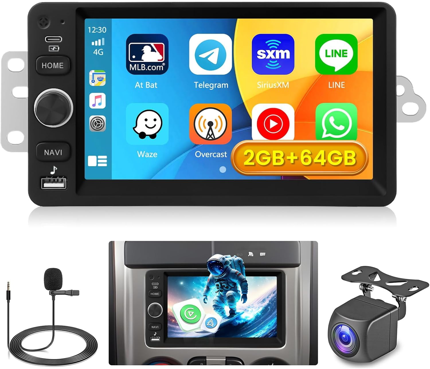 9-Inch Car Radio With Wireless Android Auto & Apple CarPlay – For GMC, Chevy, Buick Models (2007-2014), 4+64GB, Built-in Backup Camera