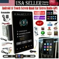 thumbnail image 1 of 2+64GB 10in Double Din Car Stereo Support Wireless Carplay Android Auto Android 13 Audio Receiver Bluetooth MP5 Player USB FM Multimedia Radio Support Mirror Link SWC + Backup Camera, 1 of 10