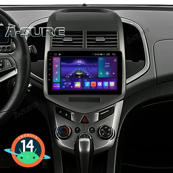 2+64GB Android 14 Car Stereo Radio for Chevrolet Aveo Chevy Sonic 2012-2016 Wireless CarPlay GPS Navi WiFi Bluetooth DSP RDS SWC
